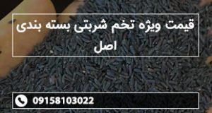 قیمت ویژه تخم شربتی بسته بندی اصل