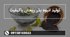 تولید انبوه بذر ریحان باکیفیت