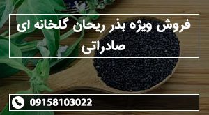 فروش ویژه بذر ریحان گلخانه ای صادراتی